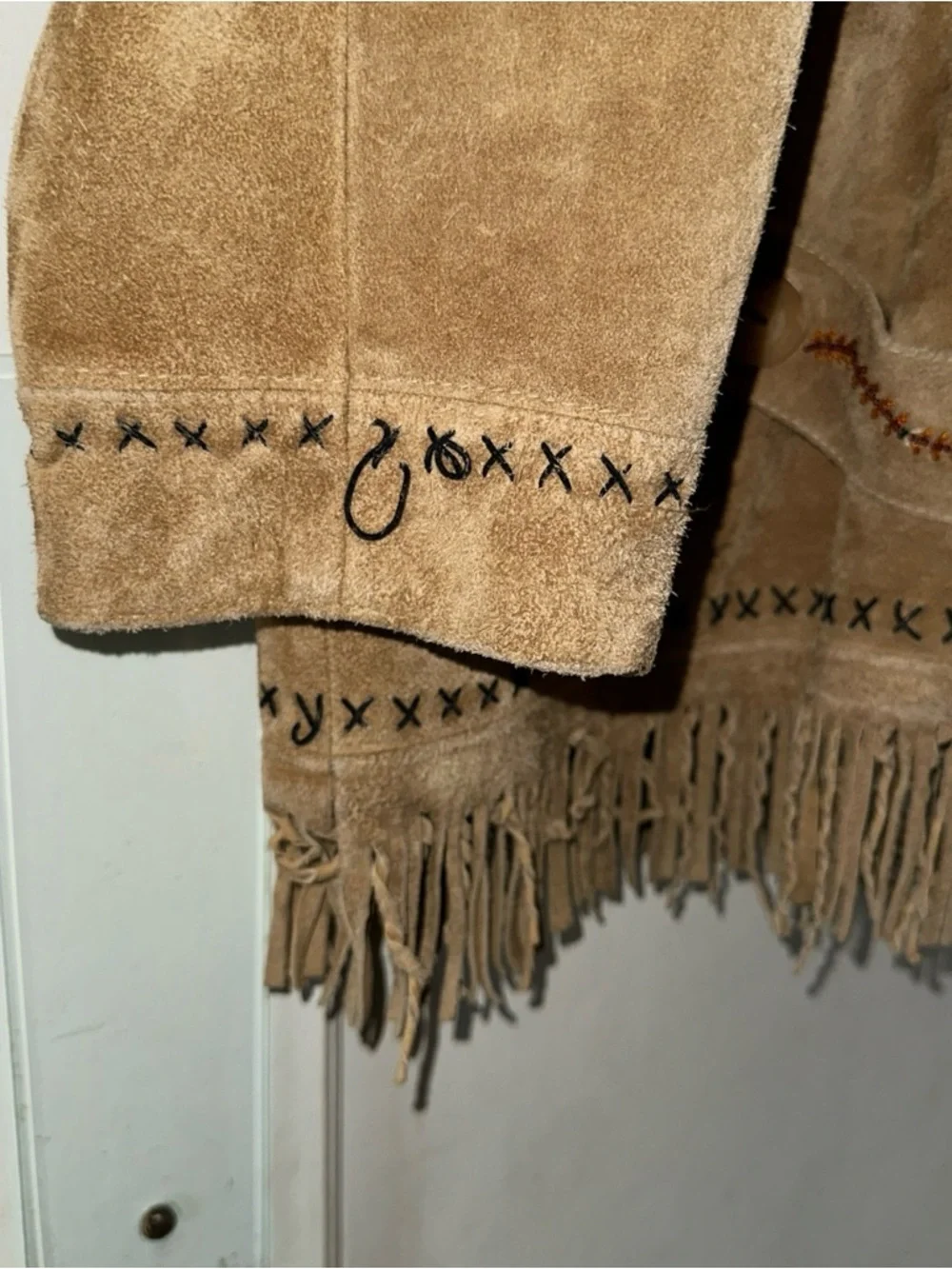 Vtg Double D Fringed Native American Style Jacket, medium - Picture 5 of 11